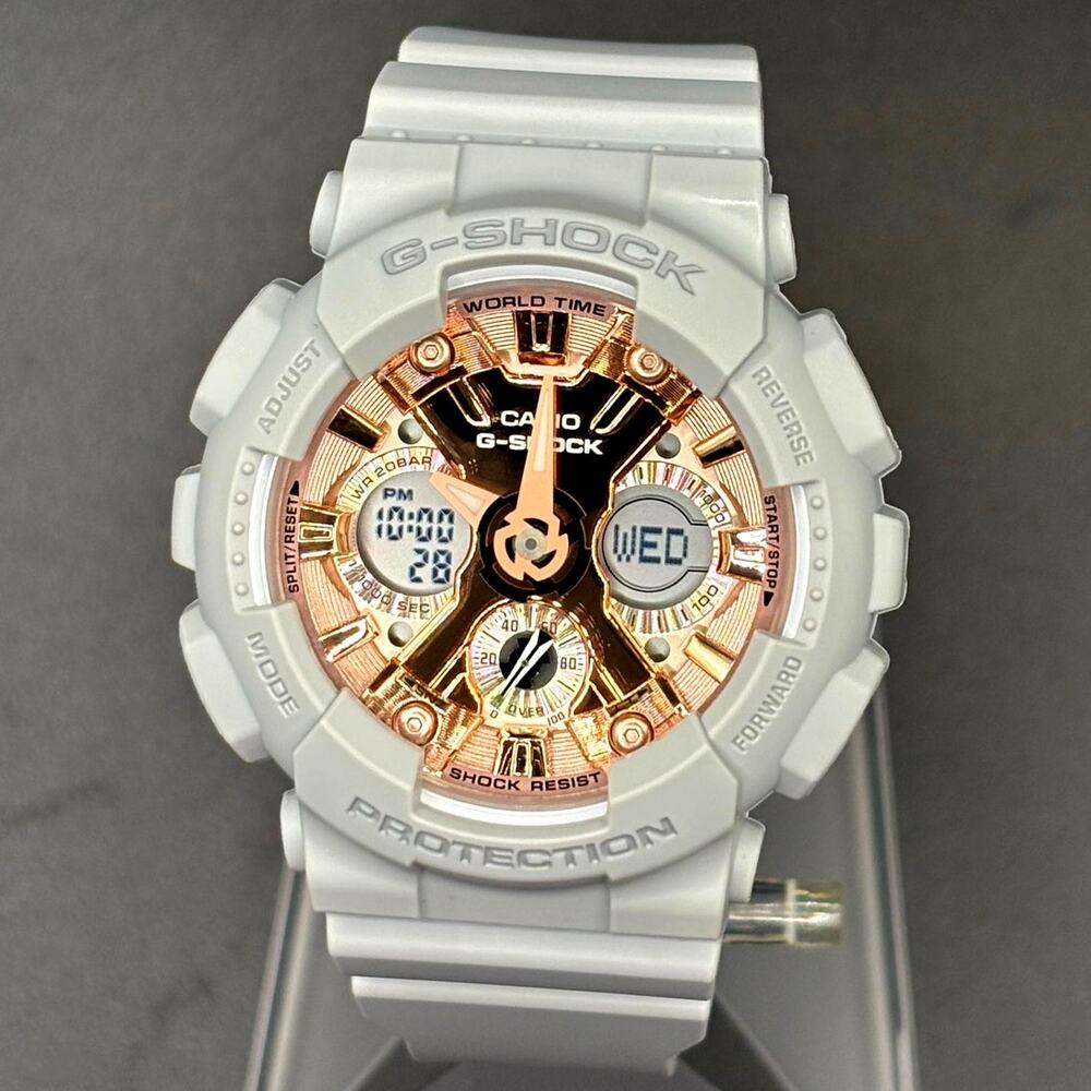 Casio G-Shock GMA-S120MF-8A Matte Gray Metallic Rose Gold Dial Women's Watch
